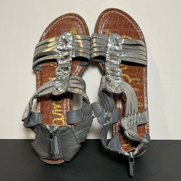 Womens SAM EDELMAN Galina Jewel Accented Gladiator Sandals / Size 6.5 - Picture 5 of 7